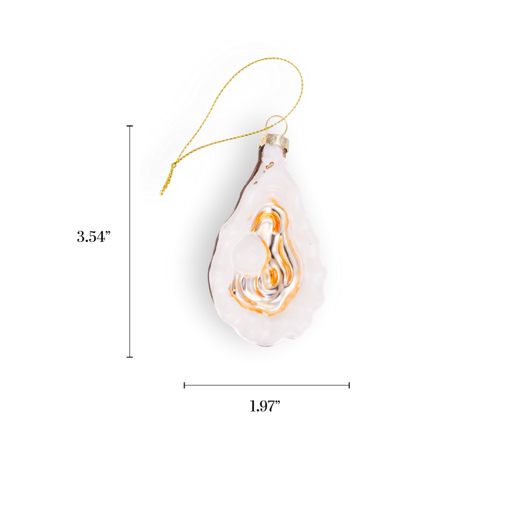 Oyster with Pearl Handcrafted Glass Christmas Ornament