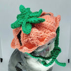 Crochet Tulip Hat - Cat Bonnet - Pet Hat