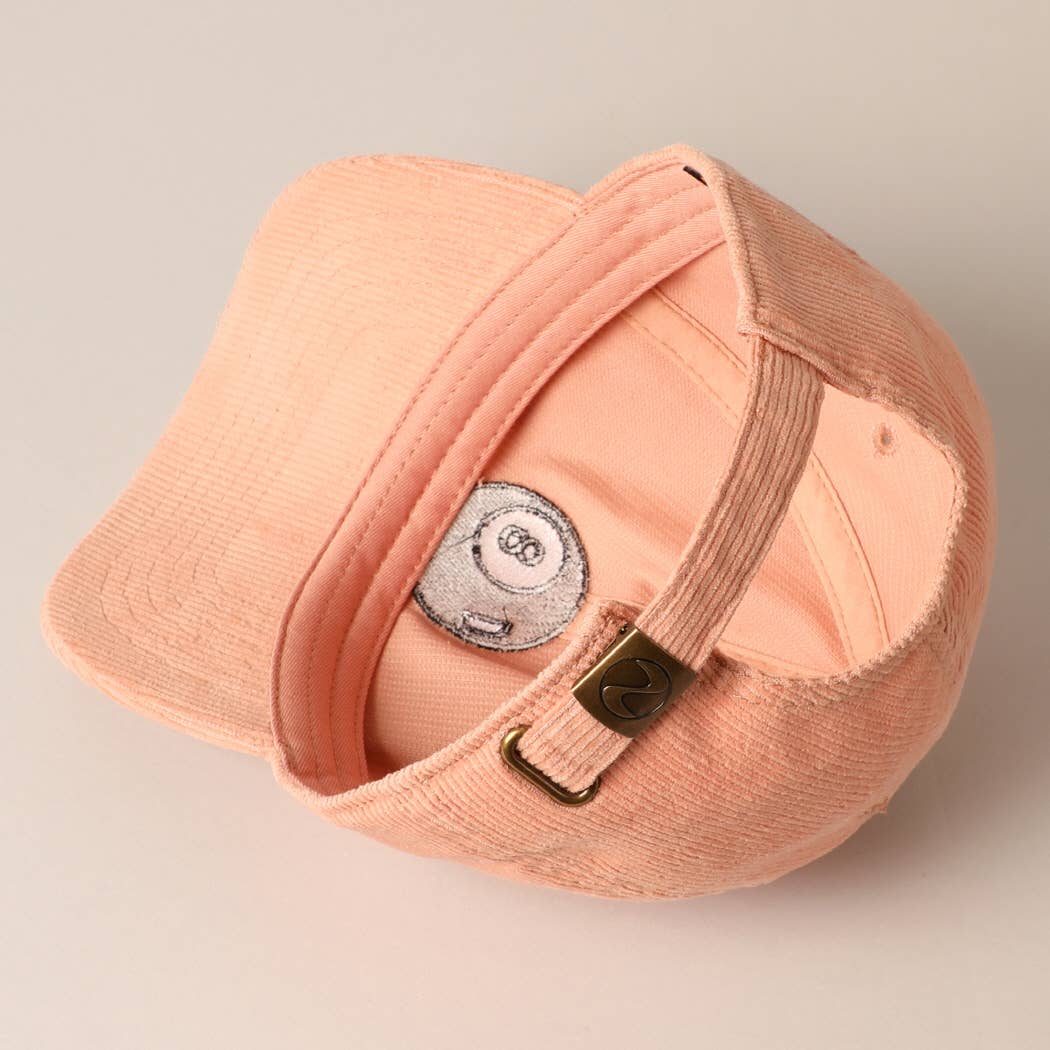 8 Ball Embroidered Corduroy Cap