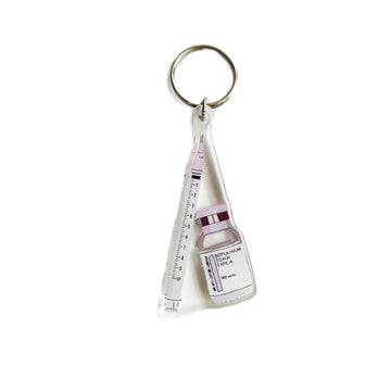 Botox Liquid Glitter Sparkle Acrylic Keychain