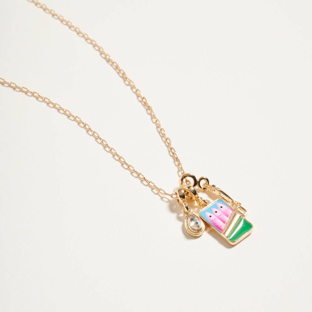 18 Inch Sardine Can Fish Stone Charms Necklace