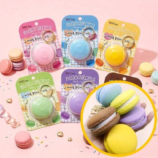 Best-Selling Macaron Clicker Keychain–Viral Fidget Bag Charm