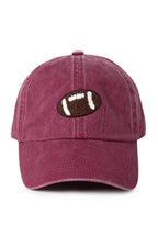 GAME DAY Chenille Football Patch Washed baseball cap