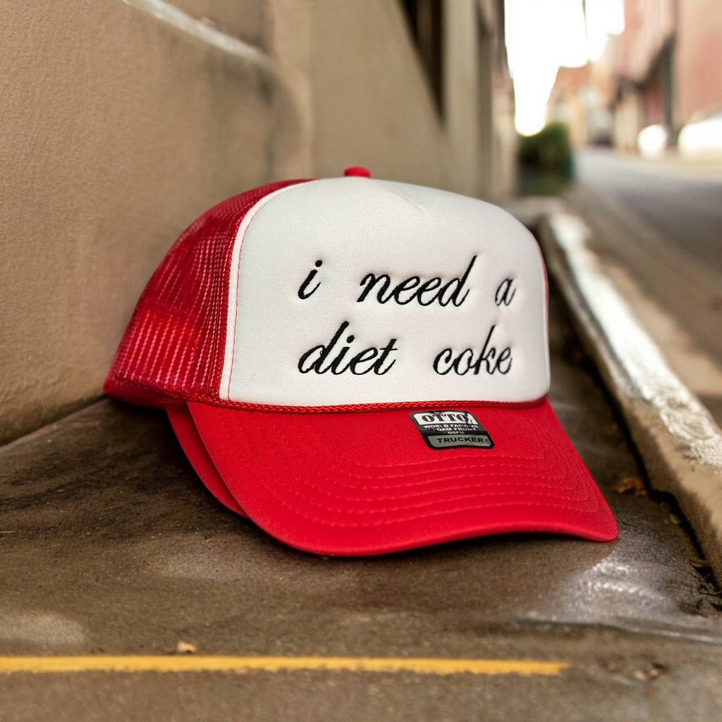 Diet Coke Embroidered Trucker Hat