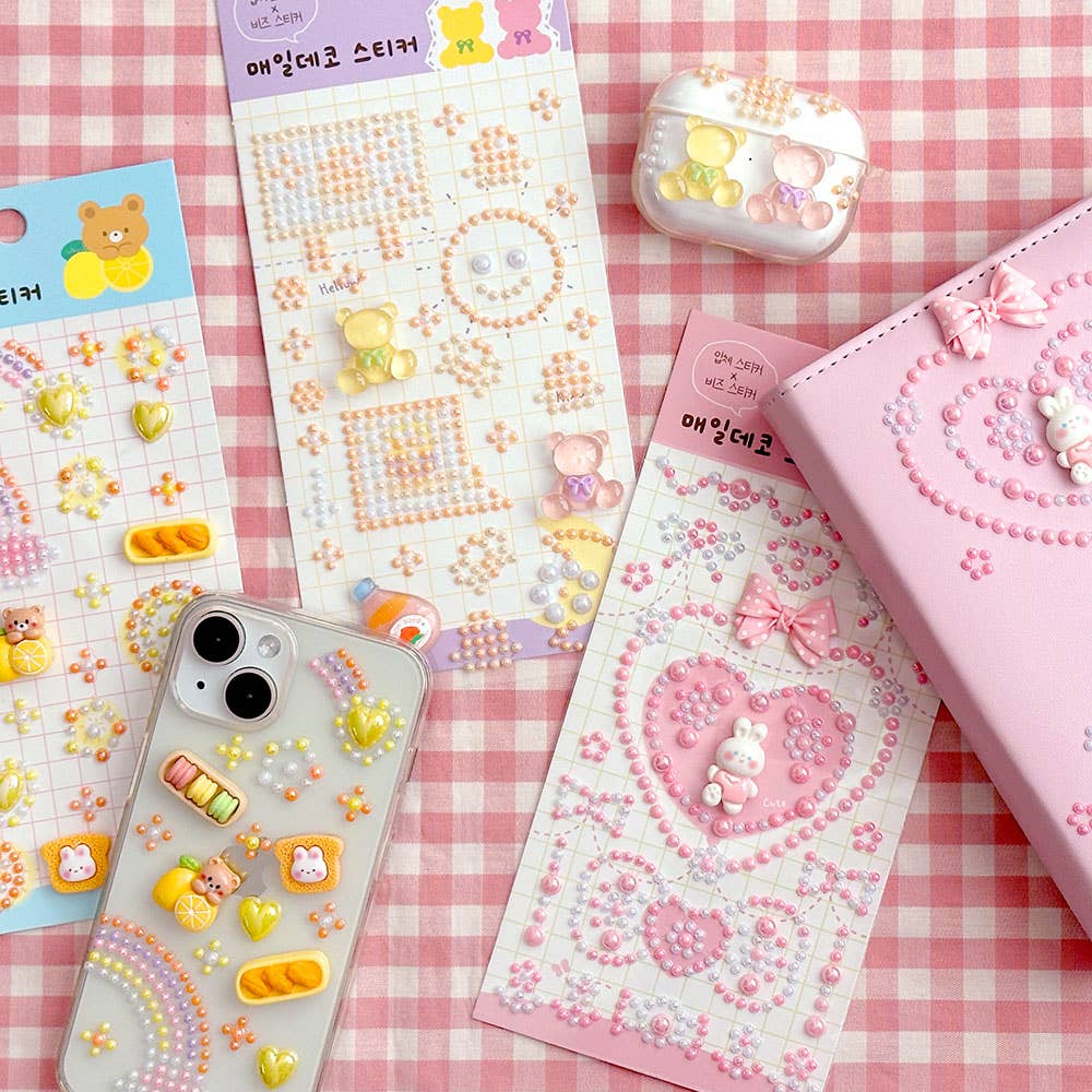 Everyday 3D Epoxy Deco Stickers– Cute Jelly Bead Style