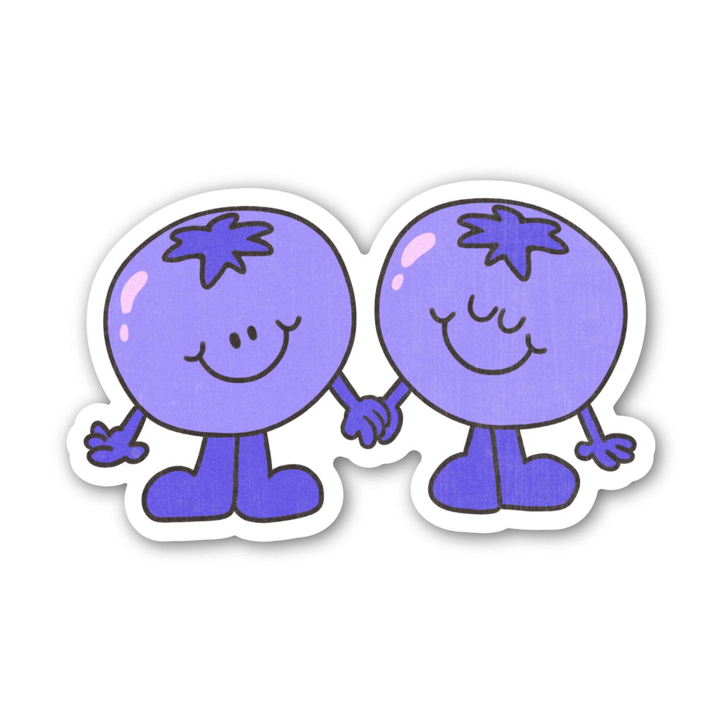 Blueberries Holding Hands Sticker