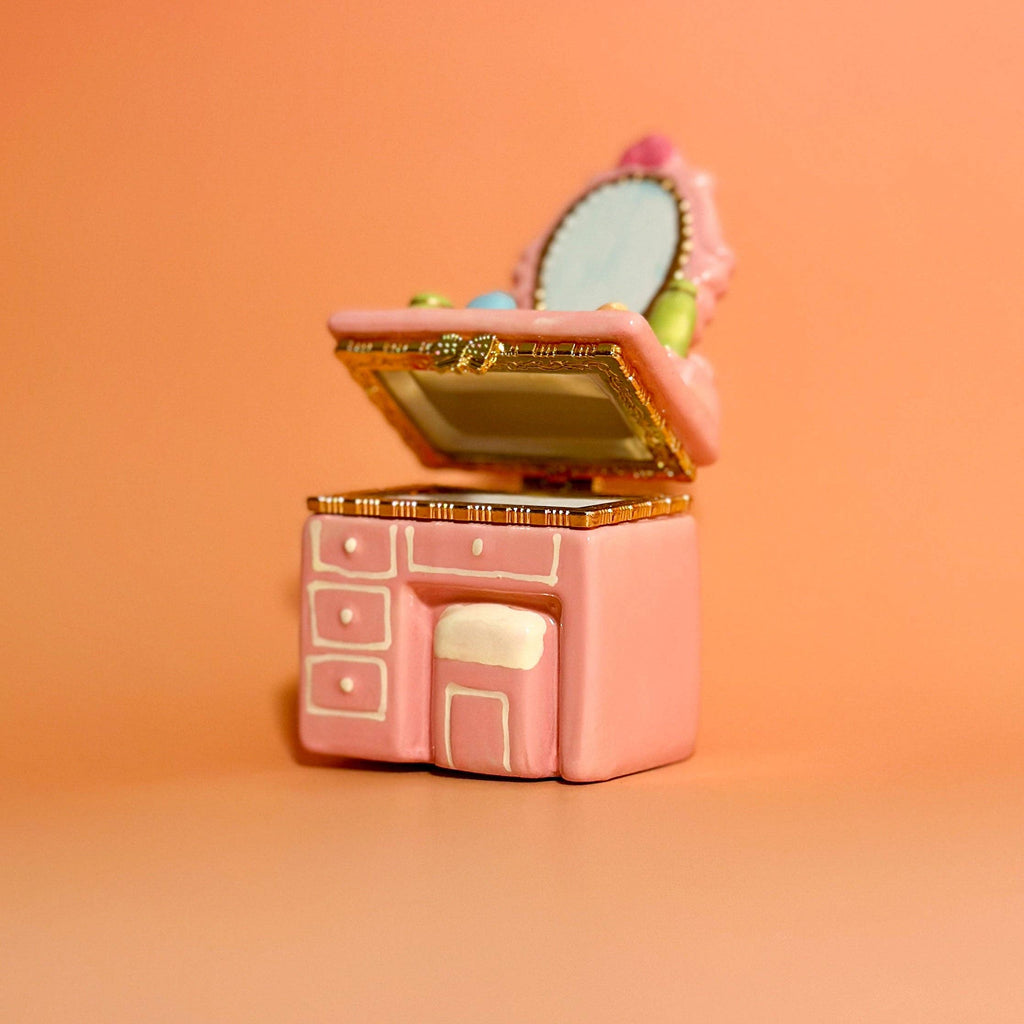 Pink Dresser Hand Painted Trinket Box