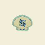 Vintage Floral Seashell Sticker