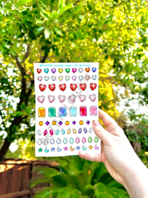 5x7 Bejeweled Rhinestones Stickers Sheet
