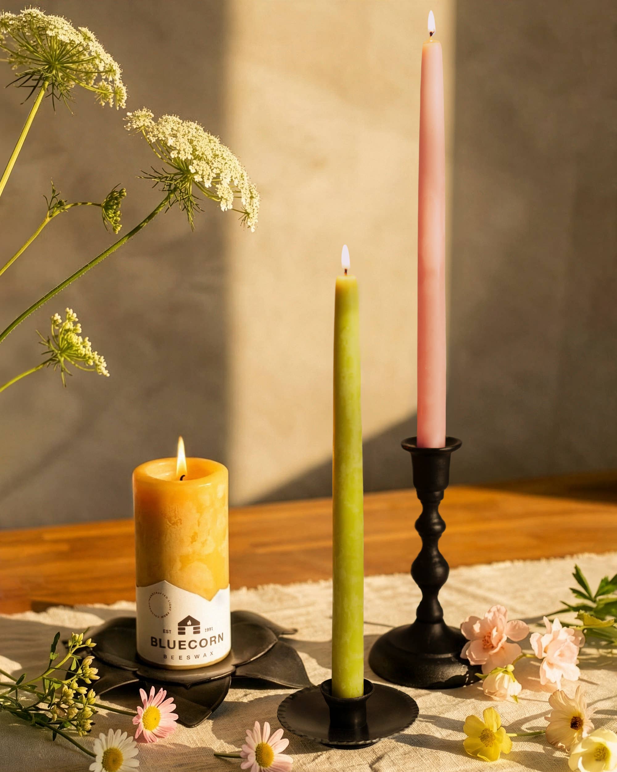 Pure Beeswax Pillar Candles – Handmade in USA