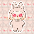 Baby Pink Labubu Vinyl Sticker