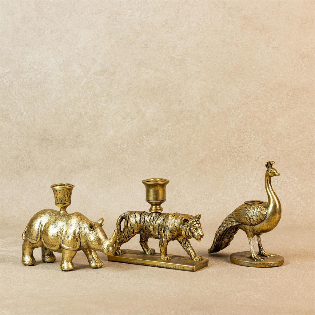 Sculpted Jungle Wildlife Taper Holder