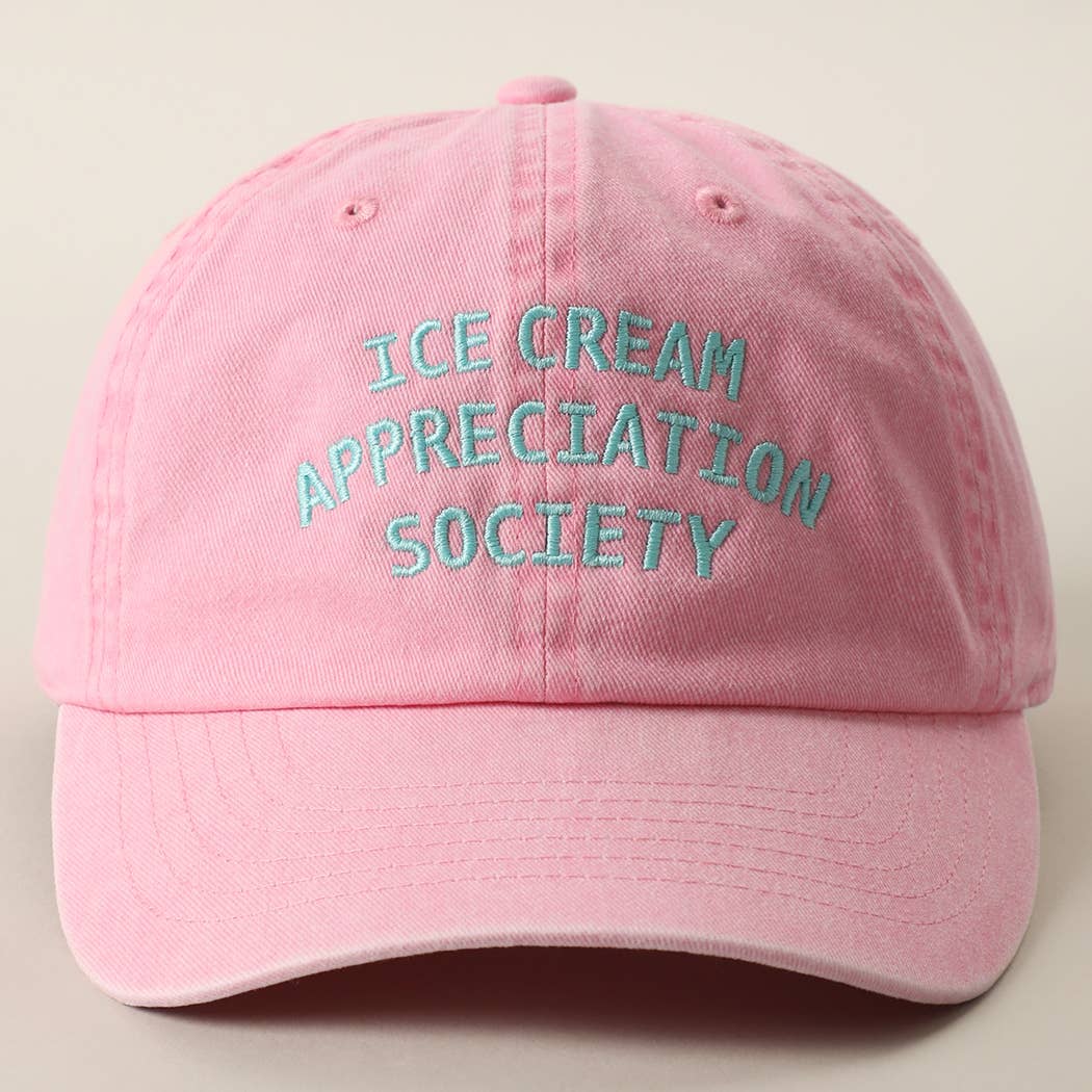 ICE CREAM APPRECIATION SOCIETY Embroidered Baseball Cap