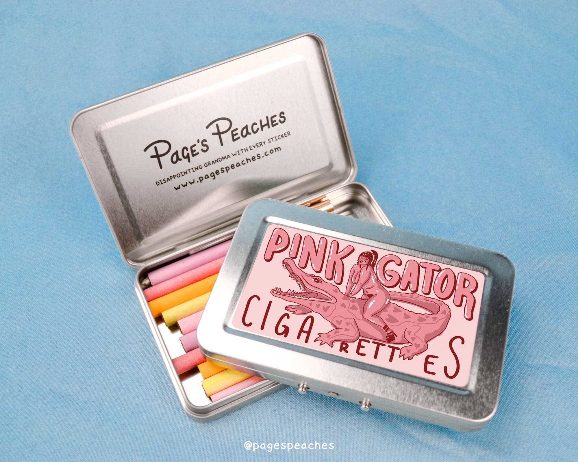 Pink Gator Cigarette Case