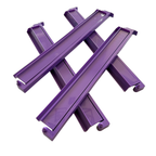 Mahjong Rack and Pusher Set of 4 - Solid Colors Pink Yellow Green Purple