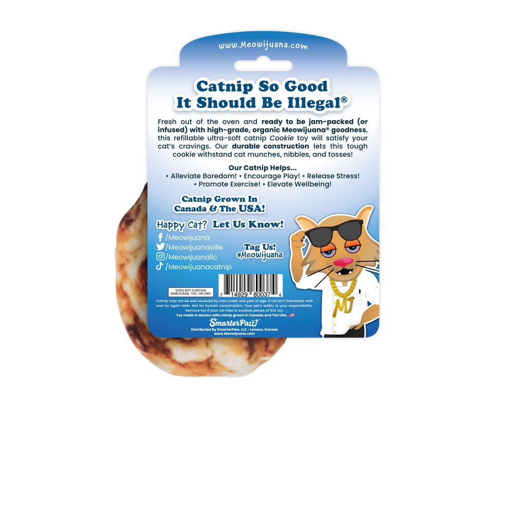 Get Baked Cookie Refillable Catnip Cat Toy