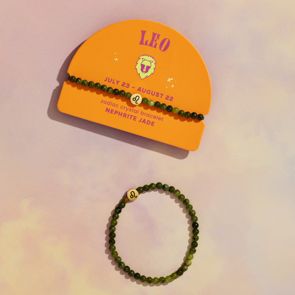 Leo Mini Zodiac Bracelet – 4mm Crystal Beads