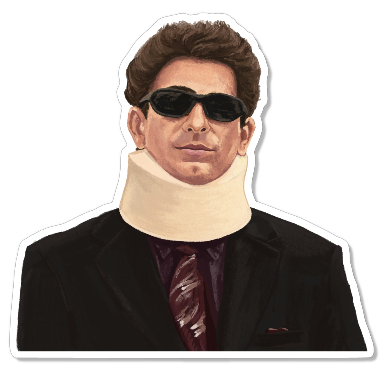 Christopher Moltisanti Neck Brace The Sopranos Sticker
