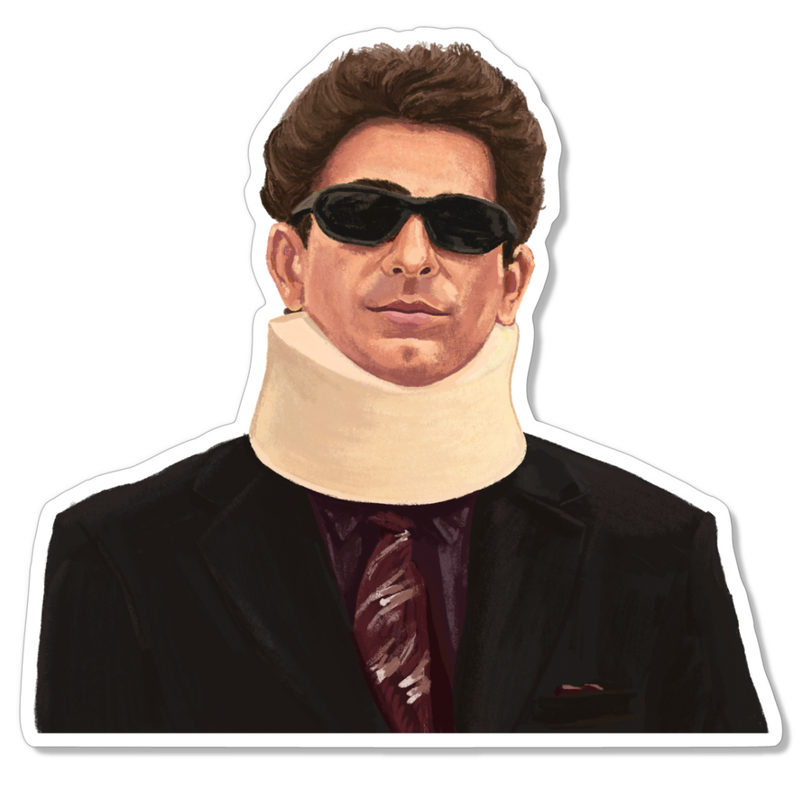 Christopher Moltisanti Neck Brace The Sopranos Sticker