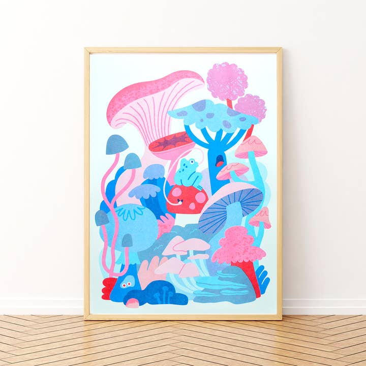 Froggy Riso Print