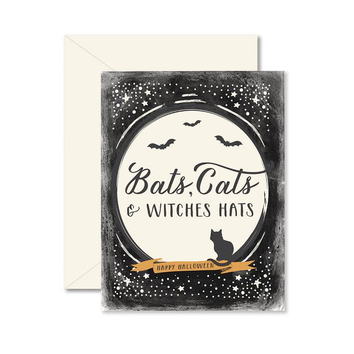 Bats Cats Witches Card