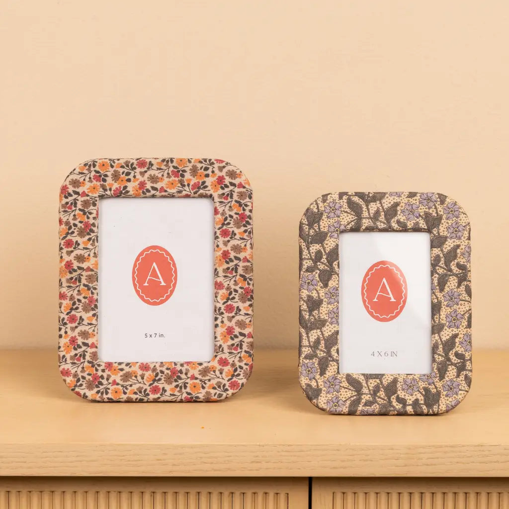 Floral Fabric Picture Frames