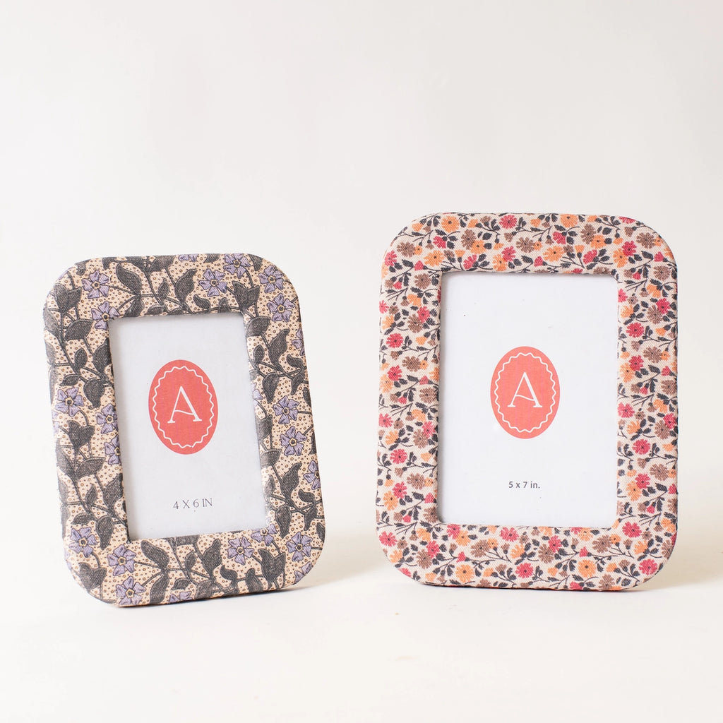 Floral Fabric Picture Frames