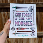 Girl Hobbies Art Print - Multiple Size Options