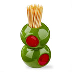Olive Toothpick Holder Kitchen Accessory Green Dolomite
