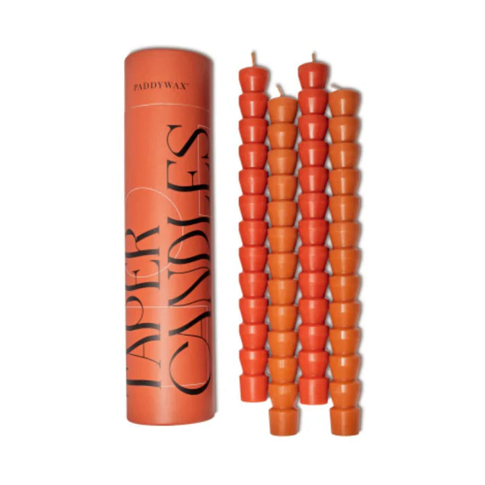 Taper Candle Set of 4 - Red & Terracotta