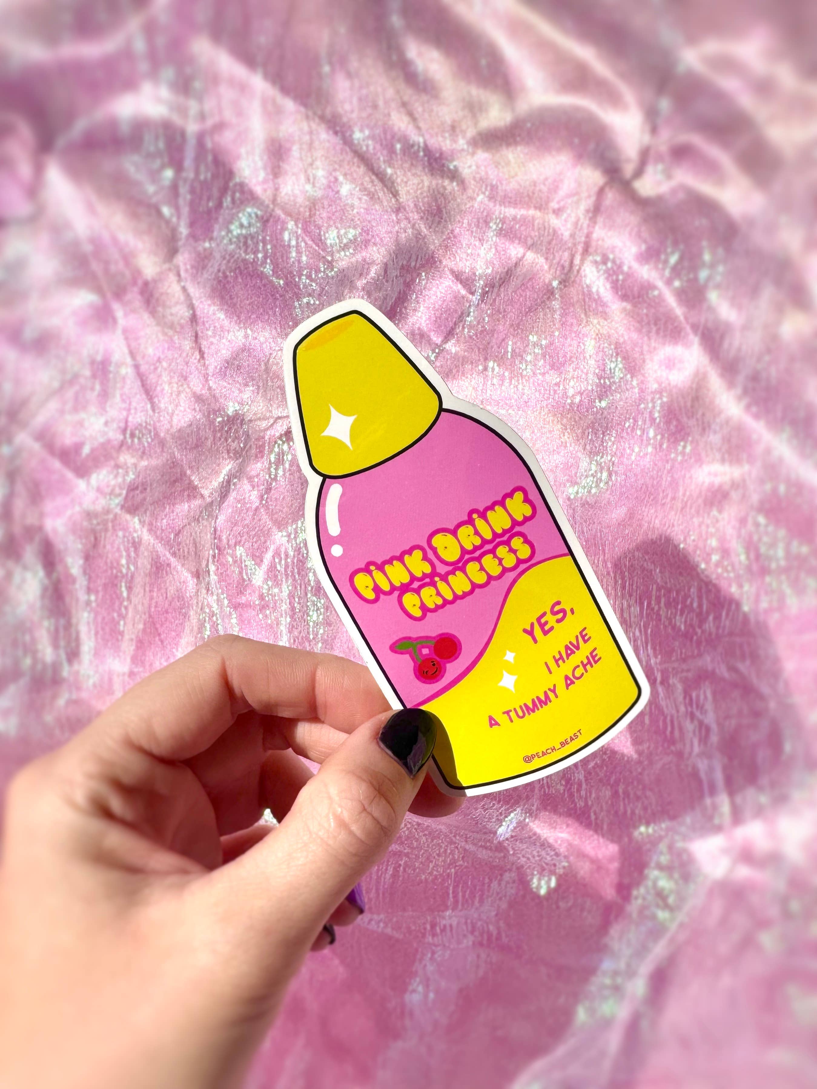 Pink Drink Princess Sticker 