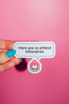 There Are No Ethical Billionaires Sticker, 90s Game