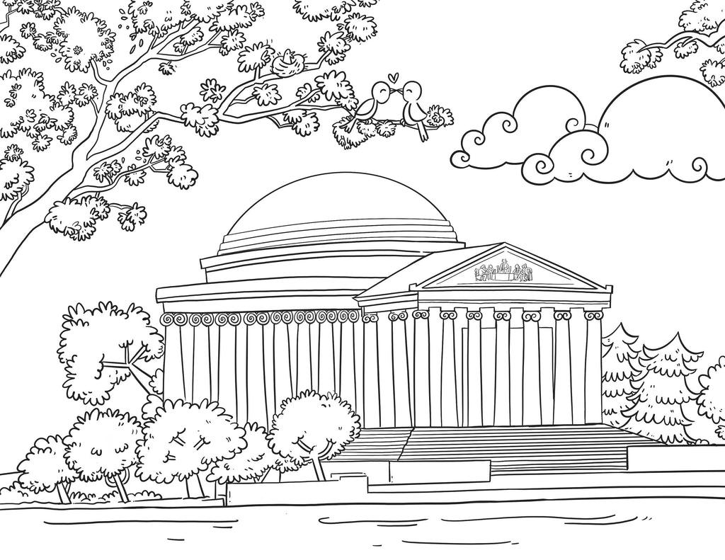 Color Washington DC coloring guidebook