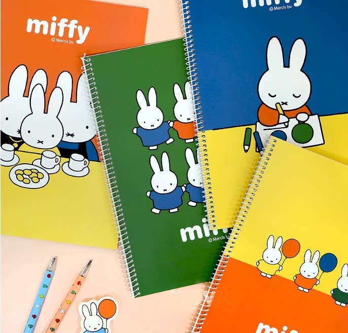 Miffy One-Ring Study Notebook (Ruled)