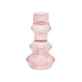 Pink Glass Candlestick Holder | Mothers Day Gifts |