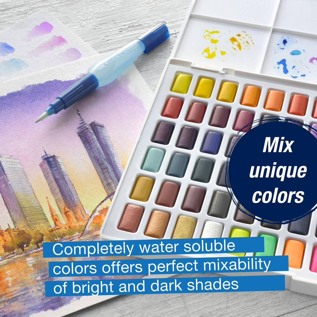 Watercolors Pans, Set of 24 Watercolor Paints