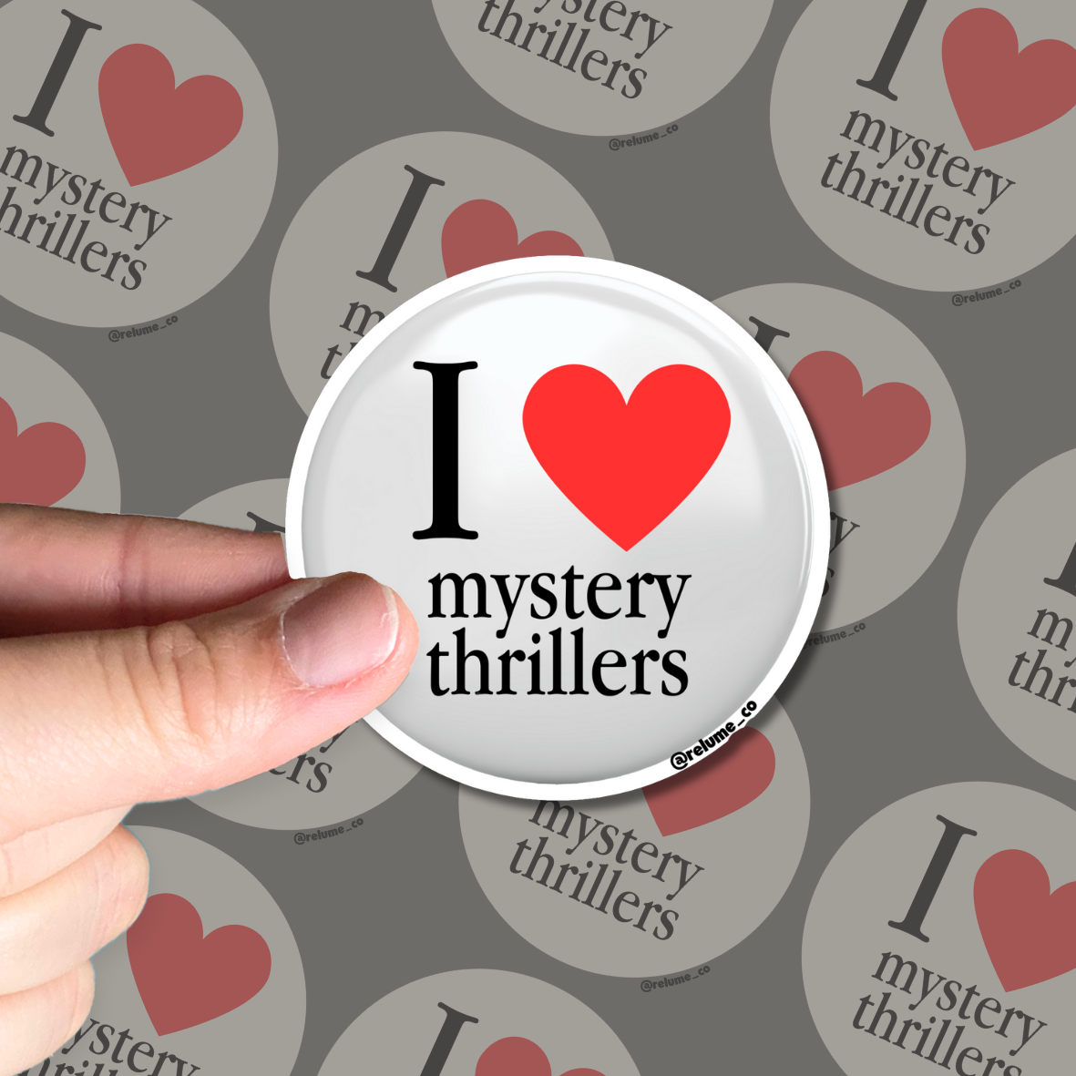 I <3 Mystery Thrillers Sticker