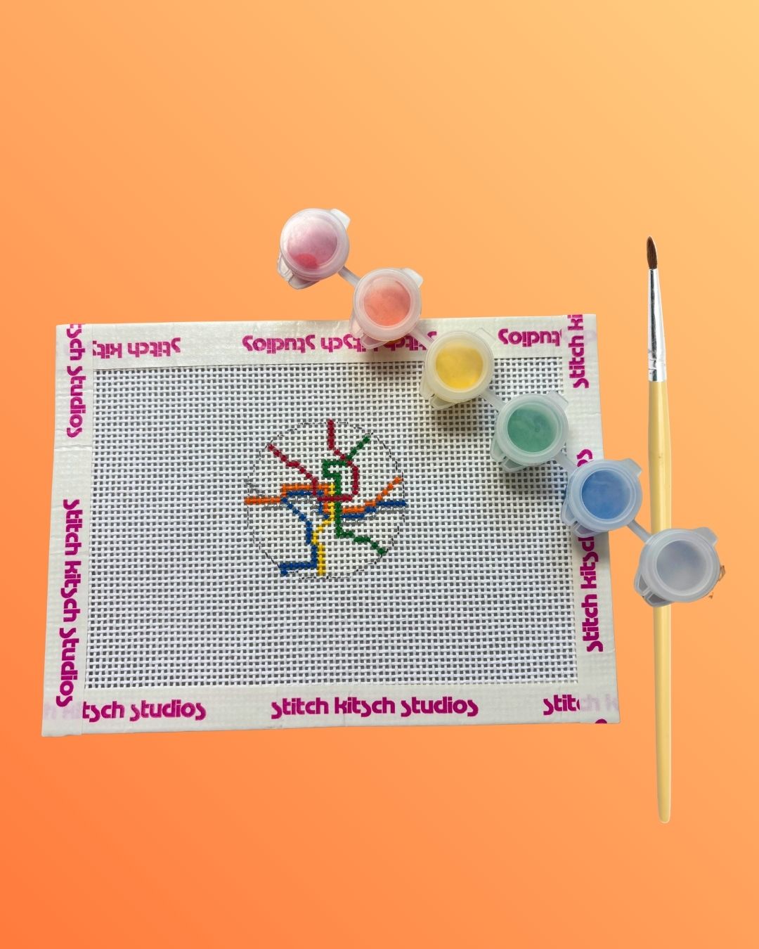 Paint Your Own Needlepoint Canvas: Mini Metro Canvas