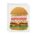 Double Cheeseburger greeting card