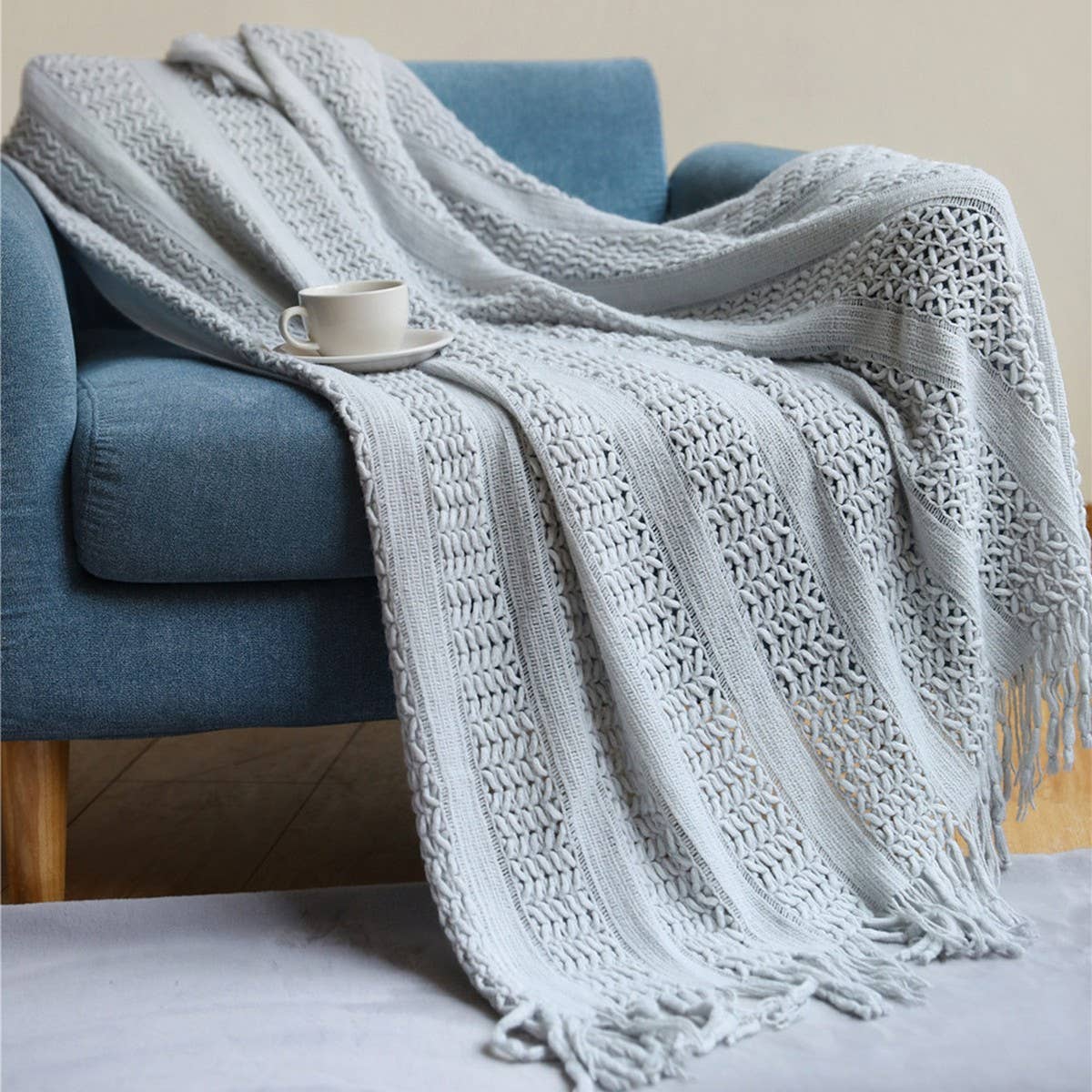 Soft Warm Chunky Knit Blanket