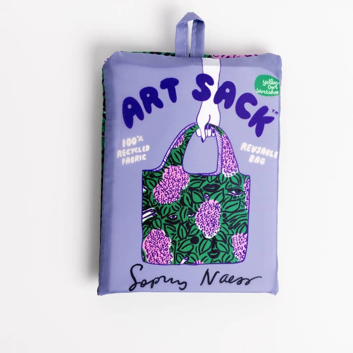 Lilacs Art Sack® By Sophy Naess - Reusable Floral Tote