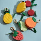 Genuine Leather Strawberry Coin Purse / Keychain / Bag Charm