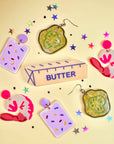 Pickle Chip Statement Earrings