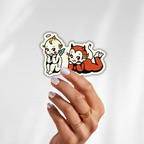 Angel and Devil Besties Sticker – Vintage Kewpie