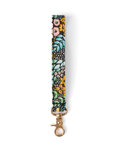 Black Floral Wristlet Keychain