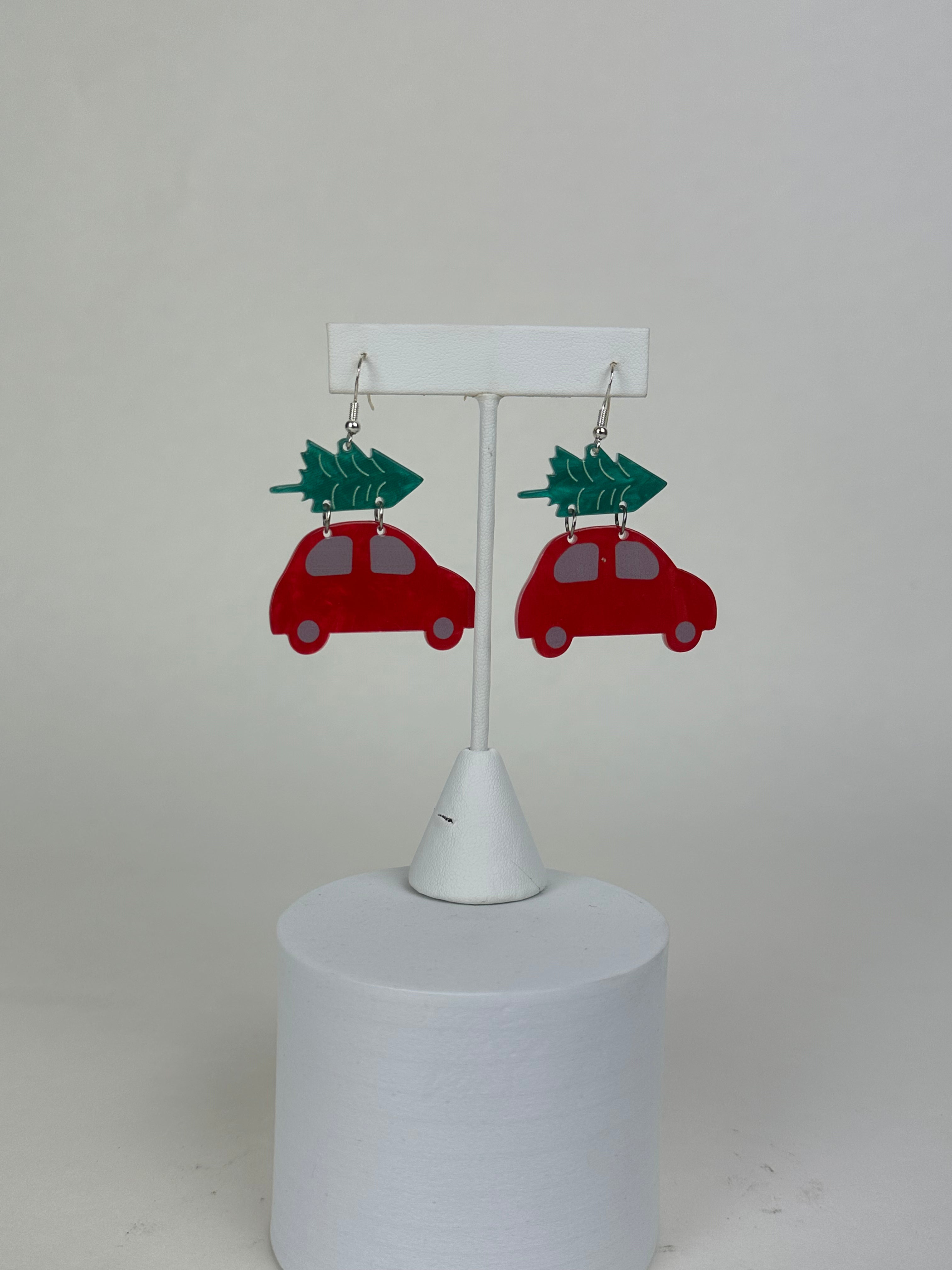Seasonal Christmas -- car with christmas tree