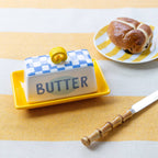 Blue Check Butter Dish | Mothers Day Gifts |