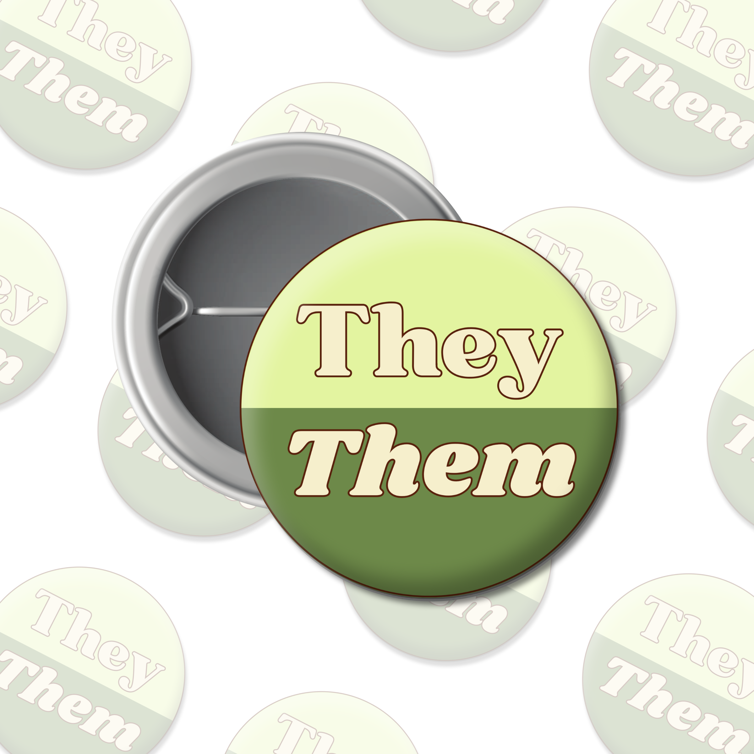 They / Them Pronoun Button