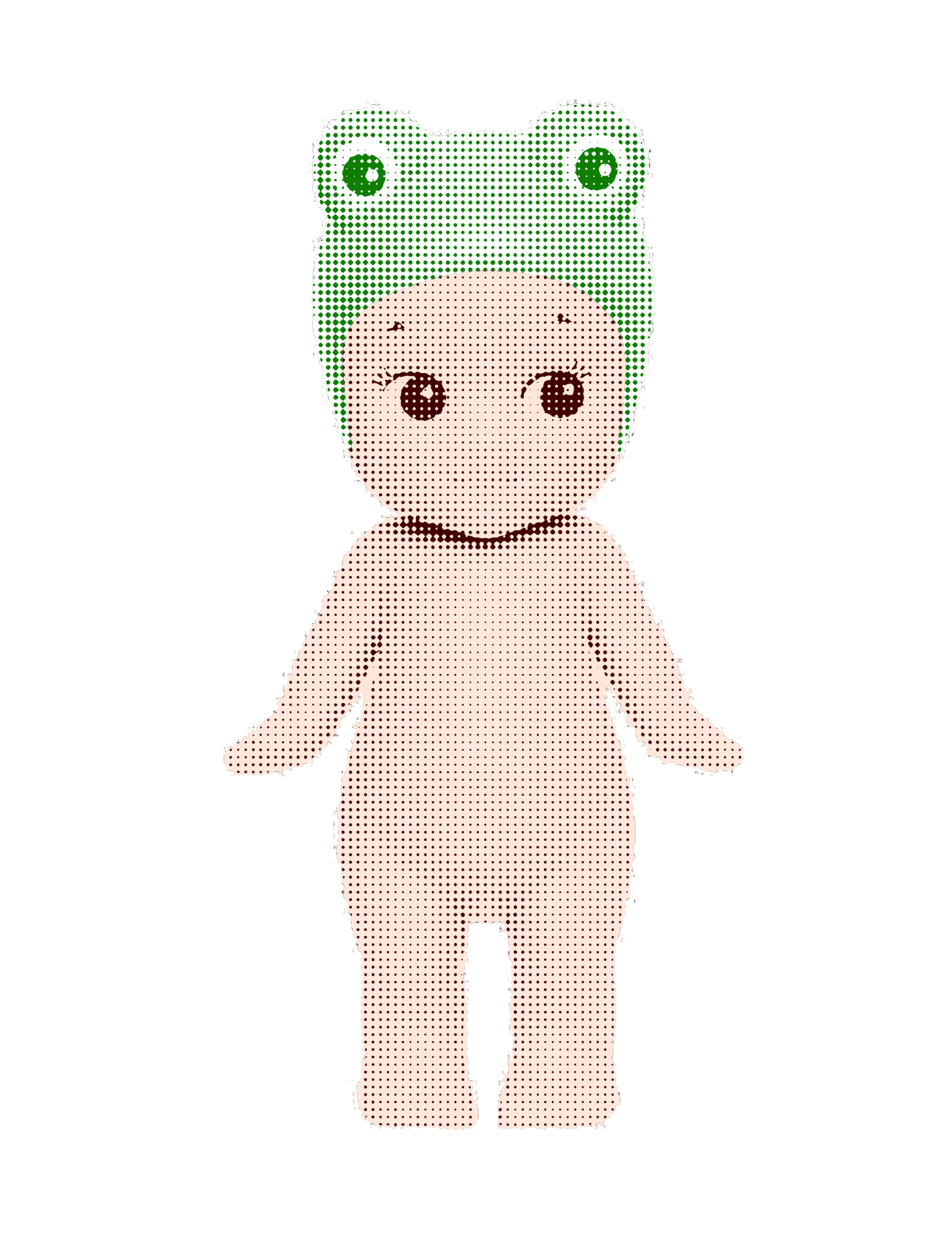 Halftone Sonny Angels - 5 x 7