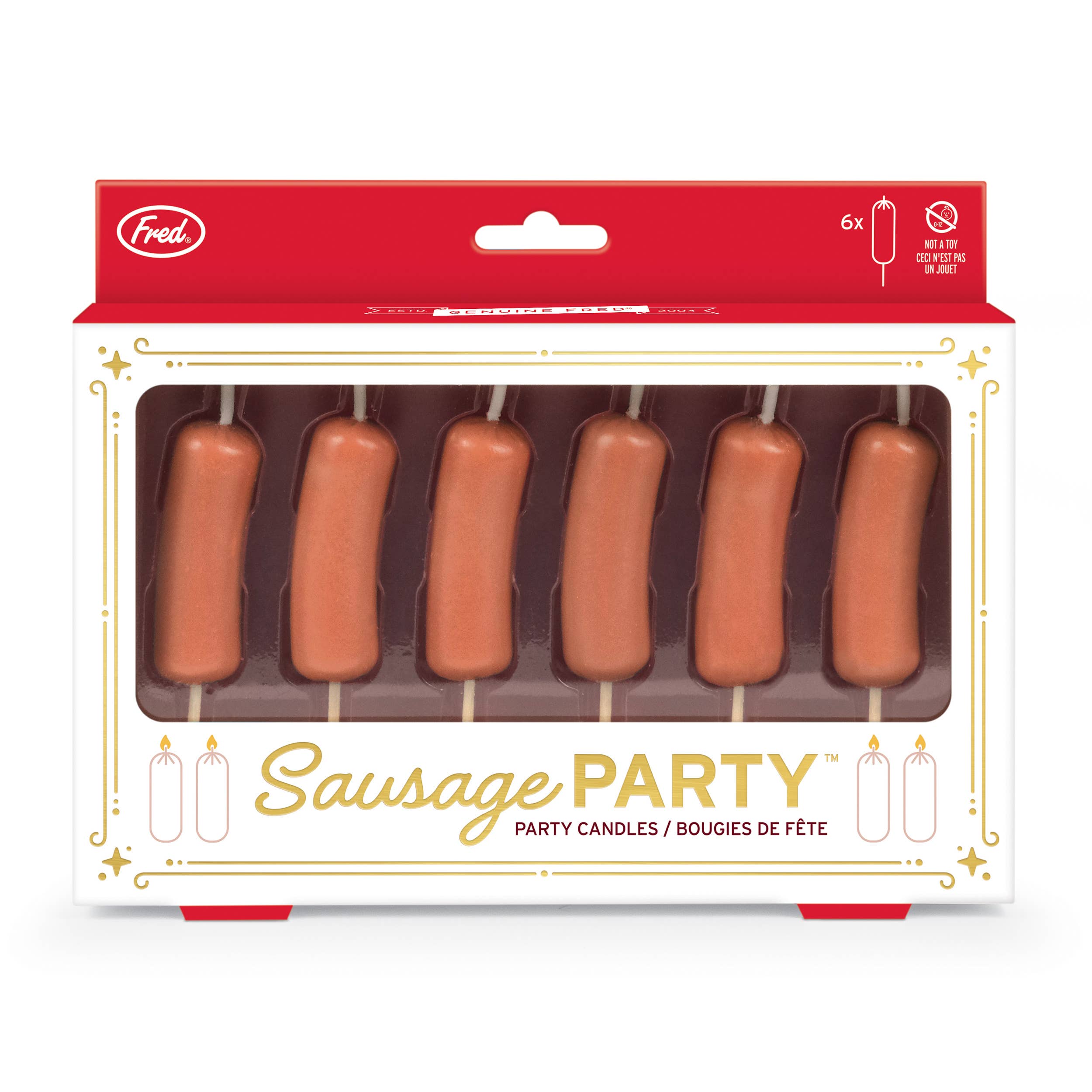 Sausage Party Candles - Set of 6